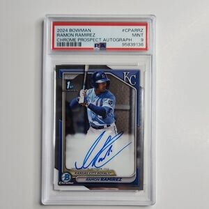 Ramon Ramirez ~ 2024 Bowman ~ Rookie ~ Chrome Prospect Autograph  ~ PSA 9